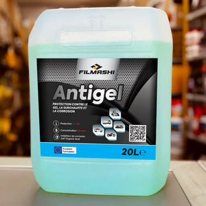Bidon de 20 litres de liquide de refroidissement et antigel Filmashi 10% MEG.