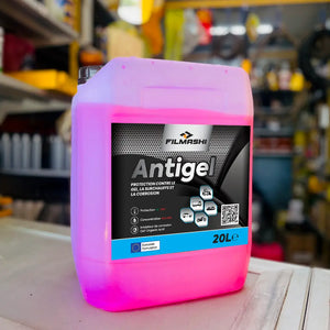 Bidon de 20 litres de liquide de refroidissement et antigel rose Filmashi 10% MEG.