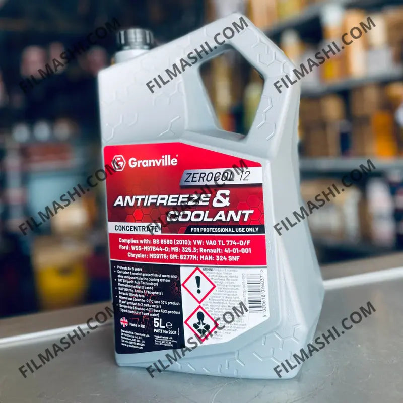 Bidon 5L Antifreeze Granville Zerocol 12 normes VW G12 G12+ Filmashi