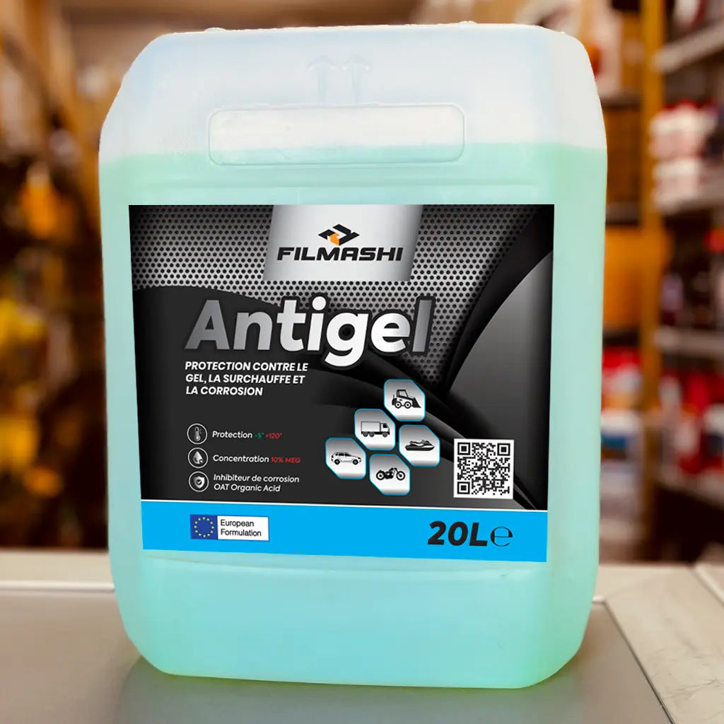 Bidon de 20 litres de liquide de refroidissement et antigel Filmashi 10% MEG.