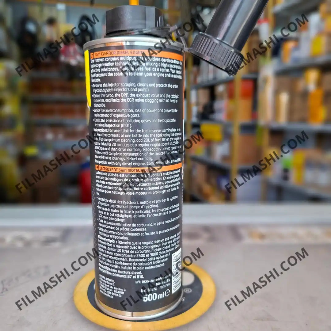 Produit d’entretien diesel Bardahl chez Filmashi pour injection turbo FAP et vanne EGR