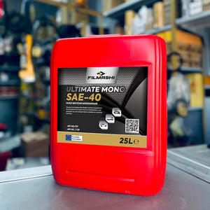 Lubrifiant à viscosité fixe Filmashi SAE-40 25L destiné aux compresseurs d'air et moteurs stationnaires.